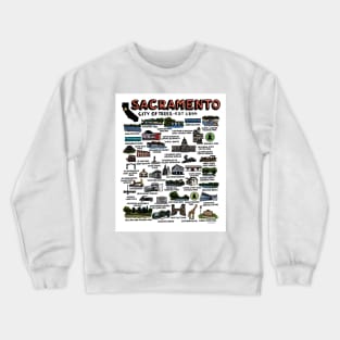 Sacramento Map Crewneck Sweatshirt